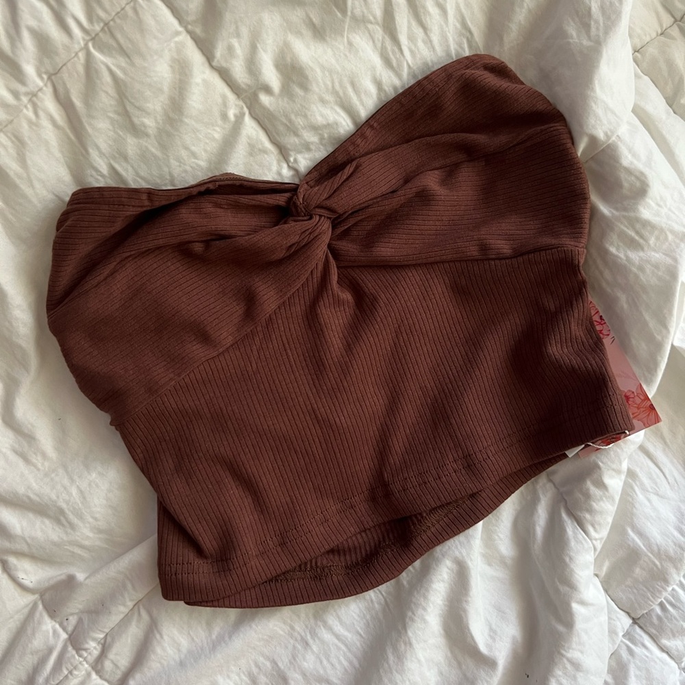 Brown tube top